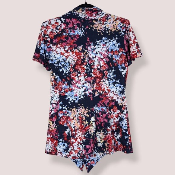 🍁V. Marallis Collection Floral Stretch Top - Picture 6 of 8